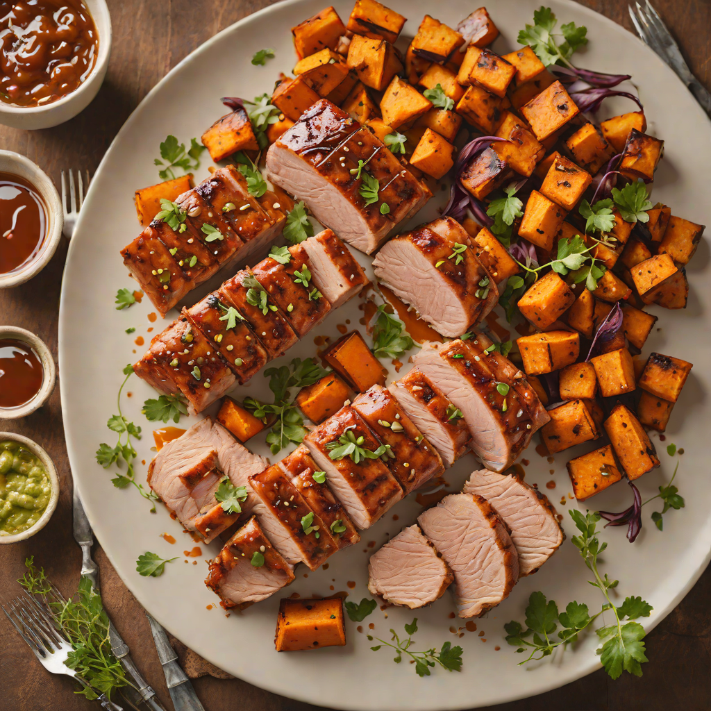 Honey Chipotle Glazed Pork Tenderloin with Roasted Sweet Potatoes