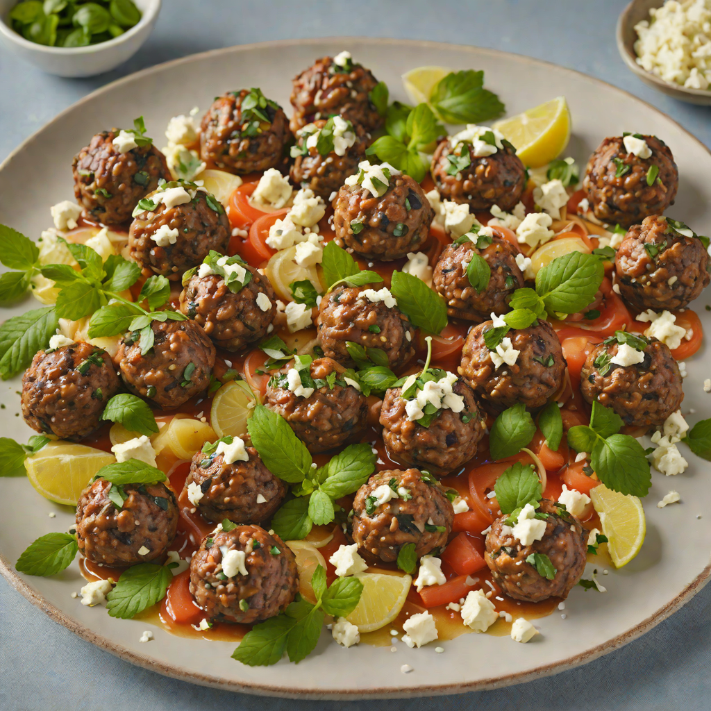 Oven-Baked Greek Lamb Meatballs with Mint and Feta