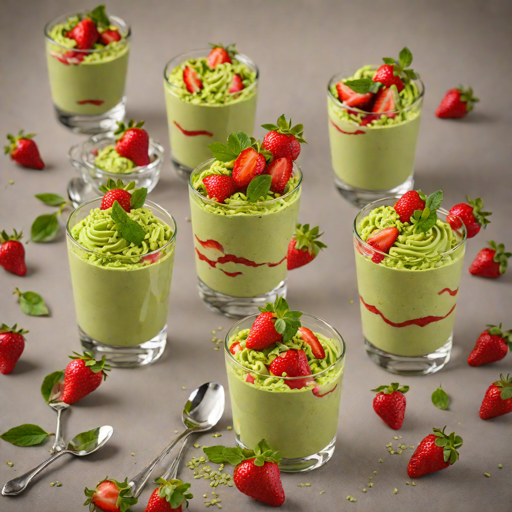 Strawberry Matcha Mousse Parfaits