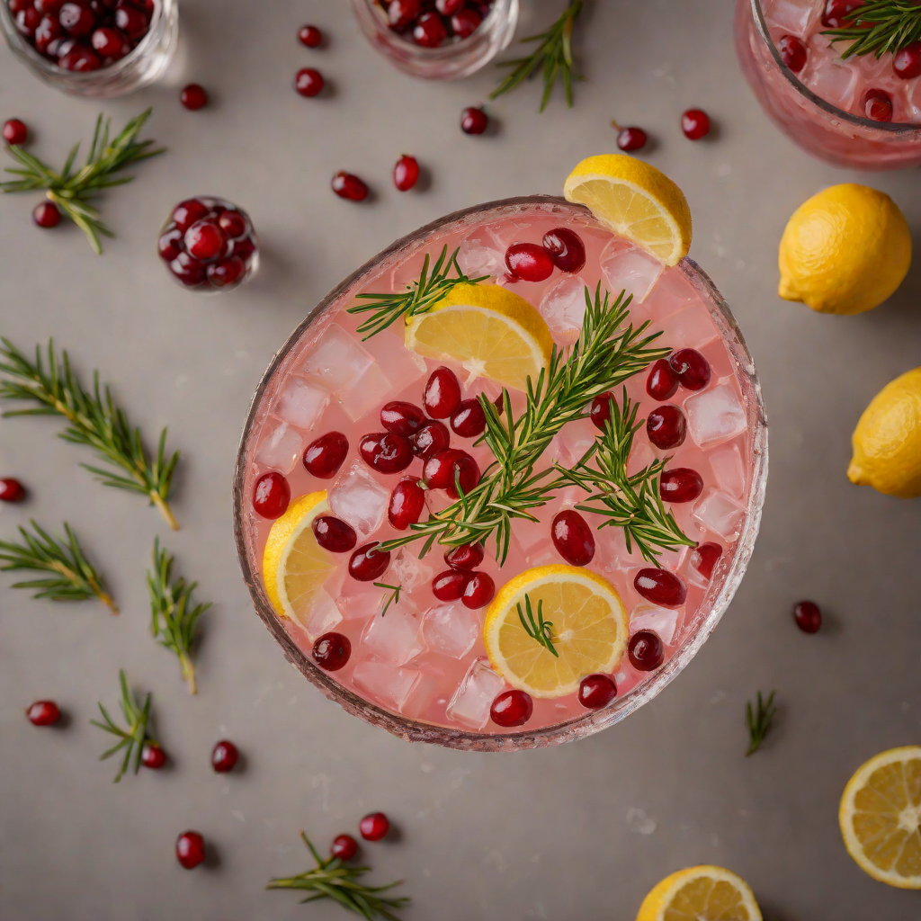 Cranberry Rosemary Gin Sour