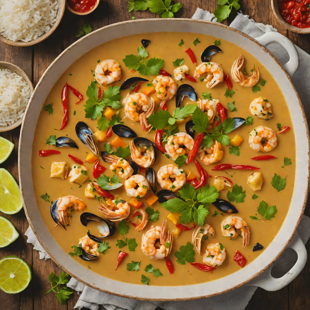 Moqueca-Style Brazilian Seafood Stew with Coconut Milk