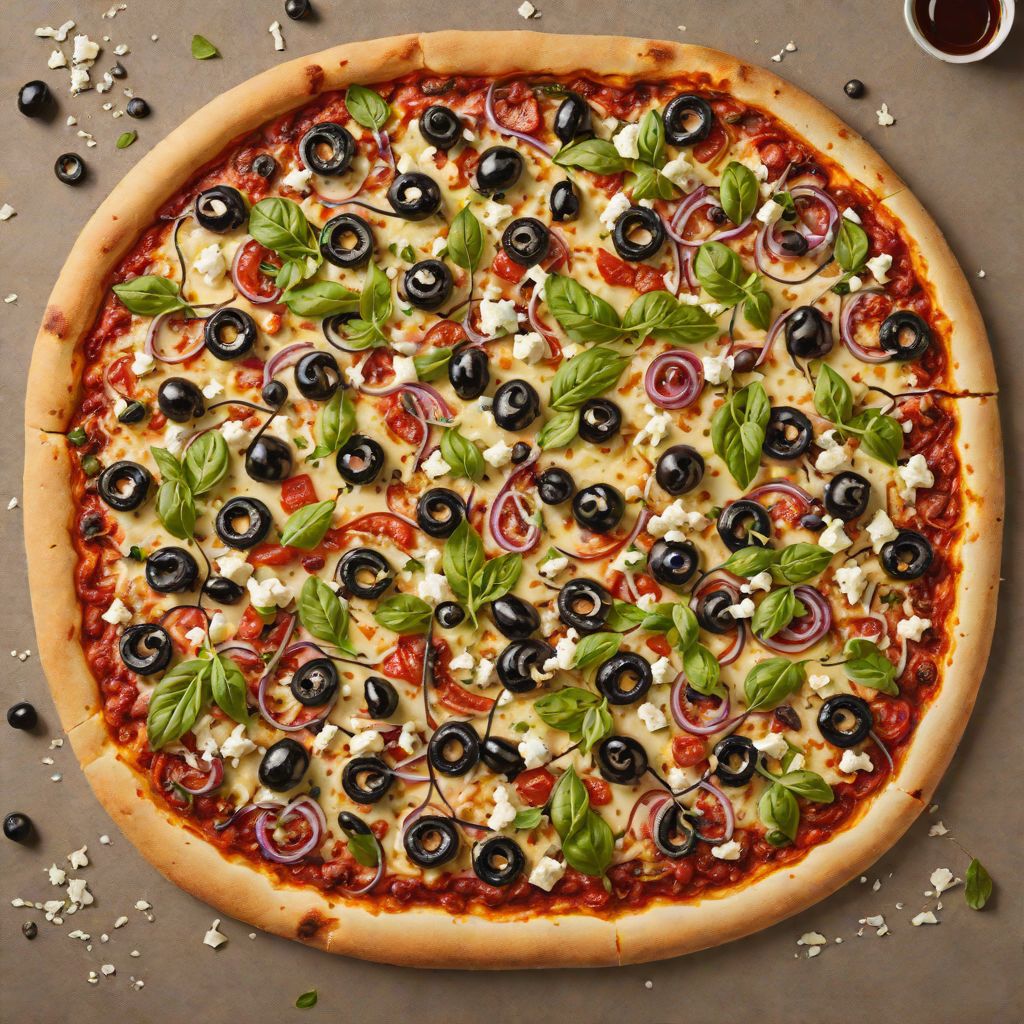 Hand-Tossed Greek-Style Pizza with Feta and Kalamata Olives