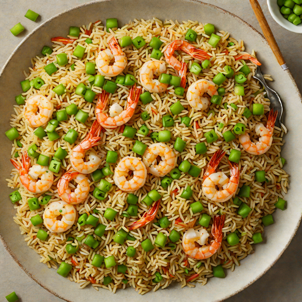 Stovetop Shrimp Fried Rice with Ginger and Peas