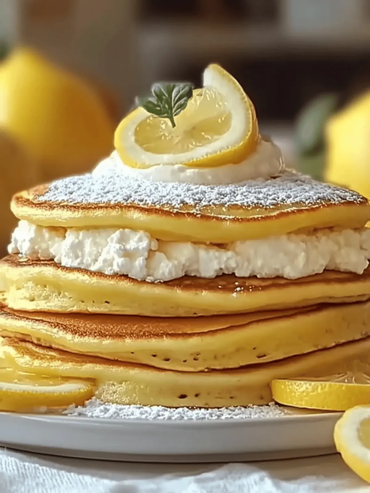 Light and Fluffy Lemon Ricotta Pancakes
