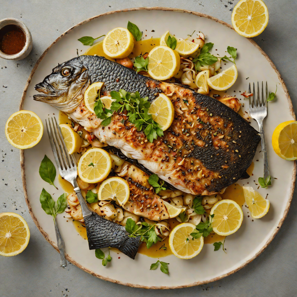 Charred Barramundi with Lemon Myrtle and Garlic Butter