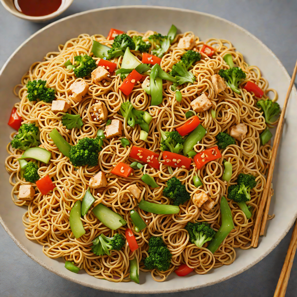 Quick Stir-Fried Garlic Soy Noodles with Vegetables