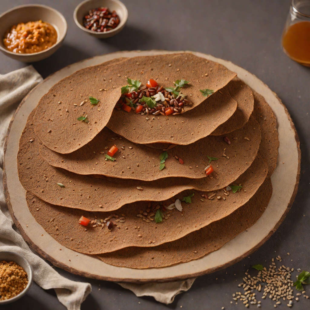 Hand-Pressed Teff Injera with Tangy Fermented Sourdough