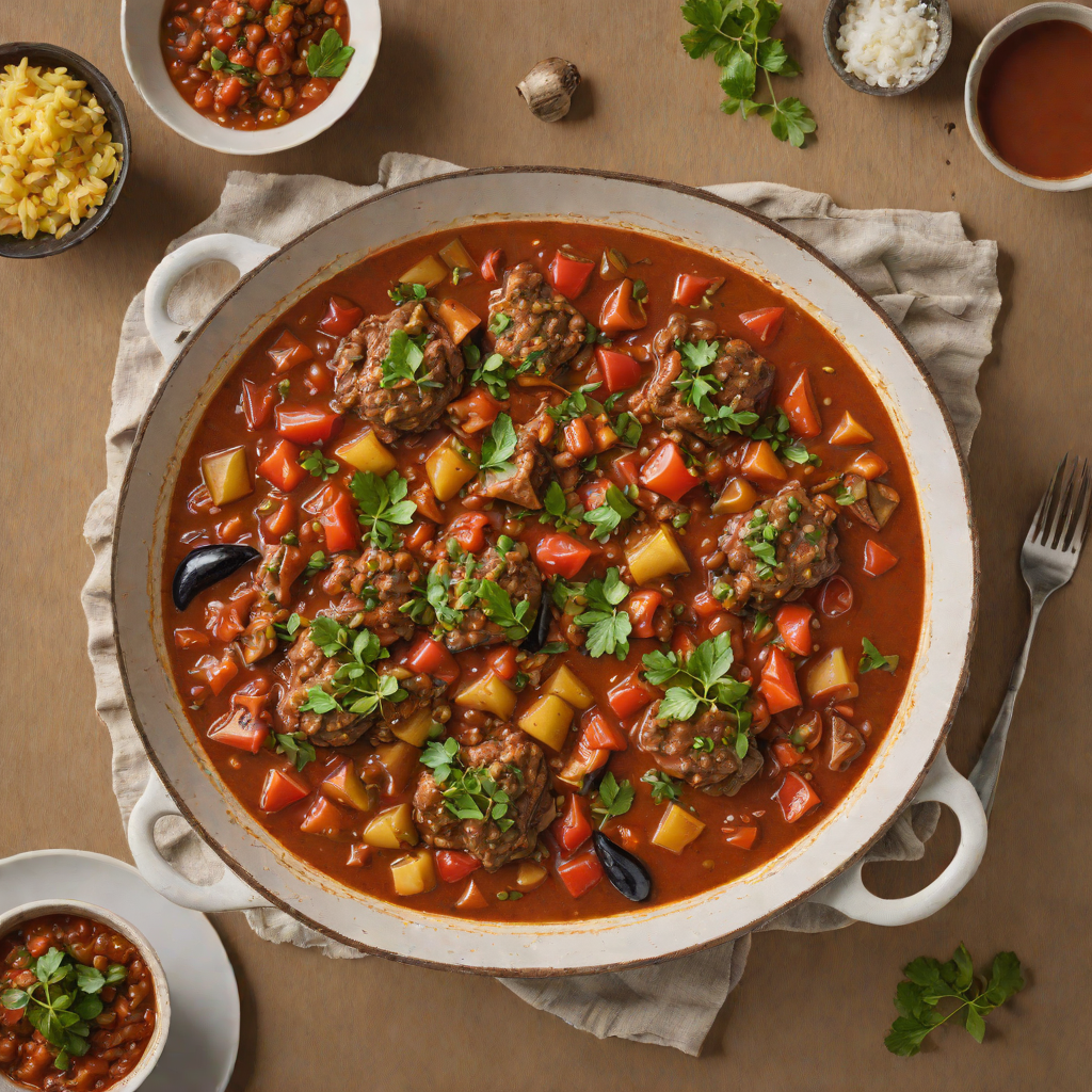 Slow-Simmered Lamb with Tomato and Eggplant Stew