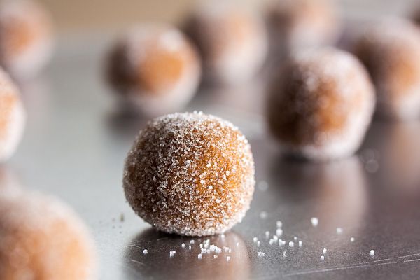 Sticky Ginger Molasses Cookies with Crystallized Sugar