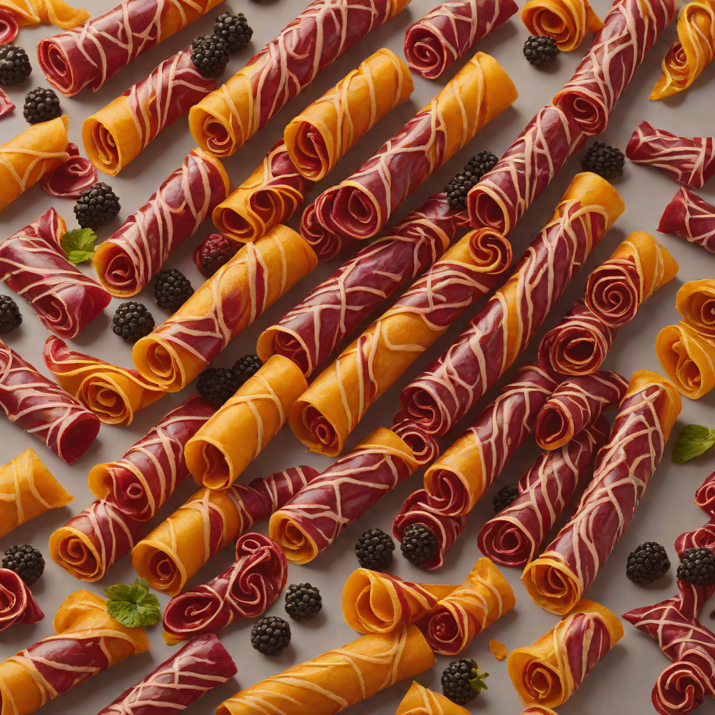 Sunset Fruit Roll-Ups with Berry Swirl