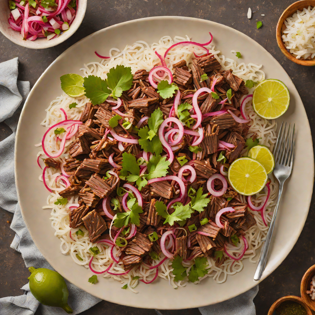 Slow-Cooked Barbacoa Beef with Pickled Onions