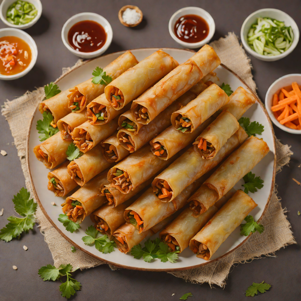 Pan-Fried Pork Lumpia with Garlic and Carrots