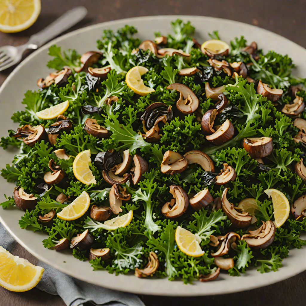Sautéed Kale and Mushrooms with Garlic and Lemon