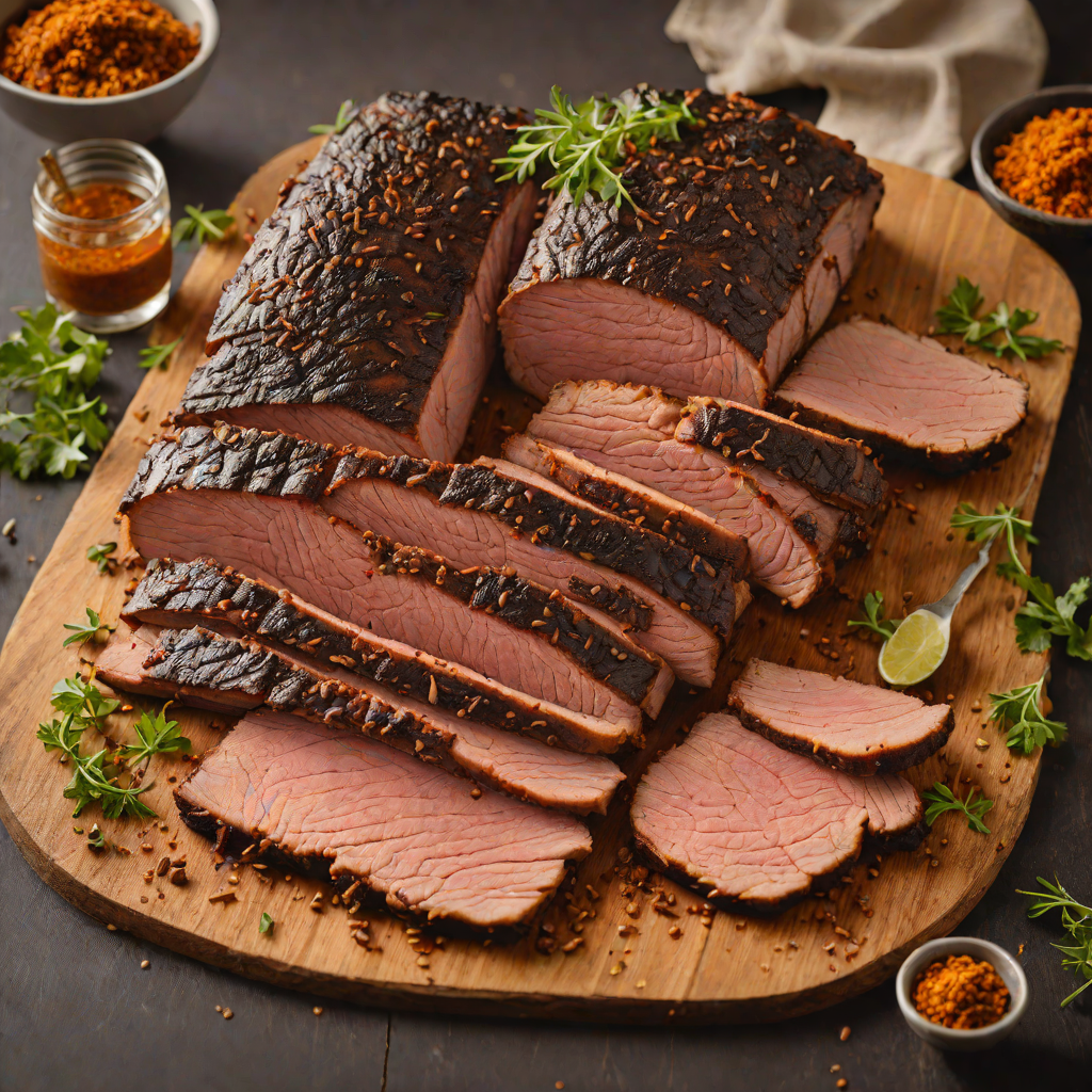 Kansas City-Style Smoked Brisket with Spicy Dry Rub