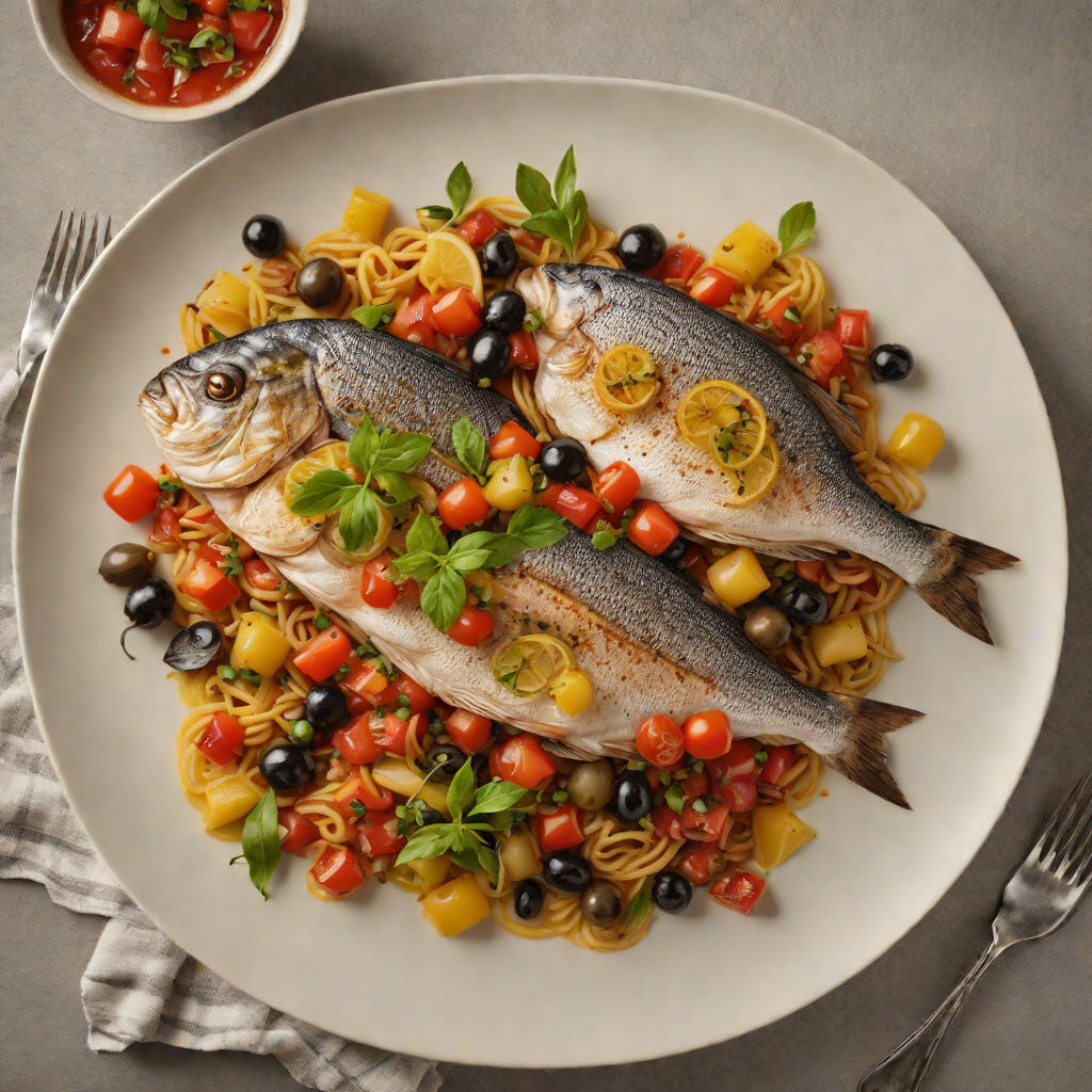 Pan-Seared Sea Bream with Tomato and Olive Ragout