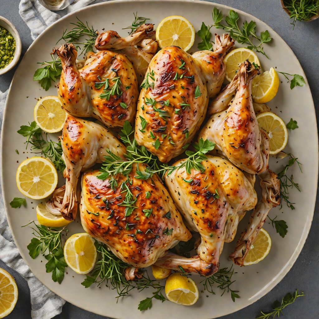 Roasted Lemon-Thyme Chicken with Garlic Butter