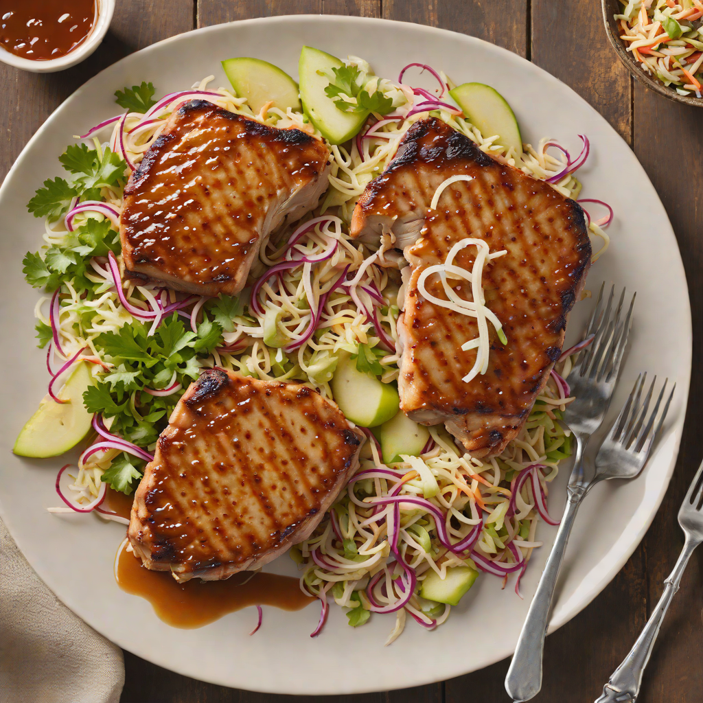 Maple-Glazed Pork Chops with Regional Apple Slaw