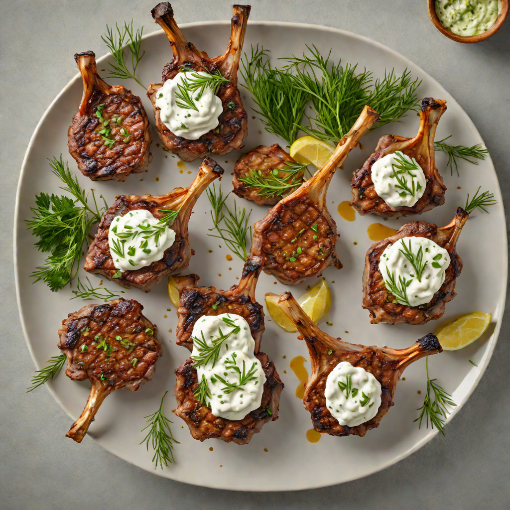 Pan-Seared Lamb Chops with Tzatziki and Fresh Dill