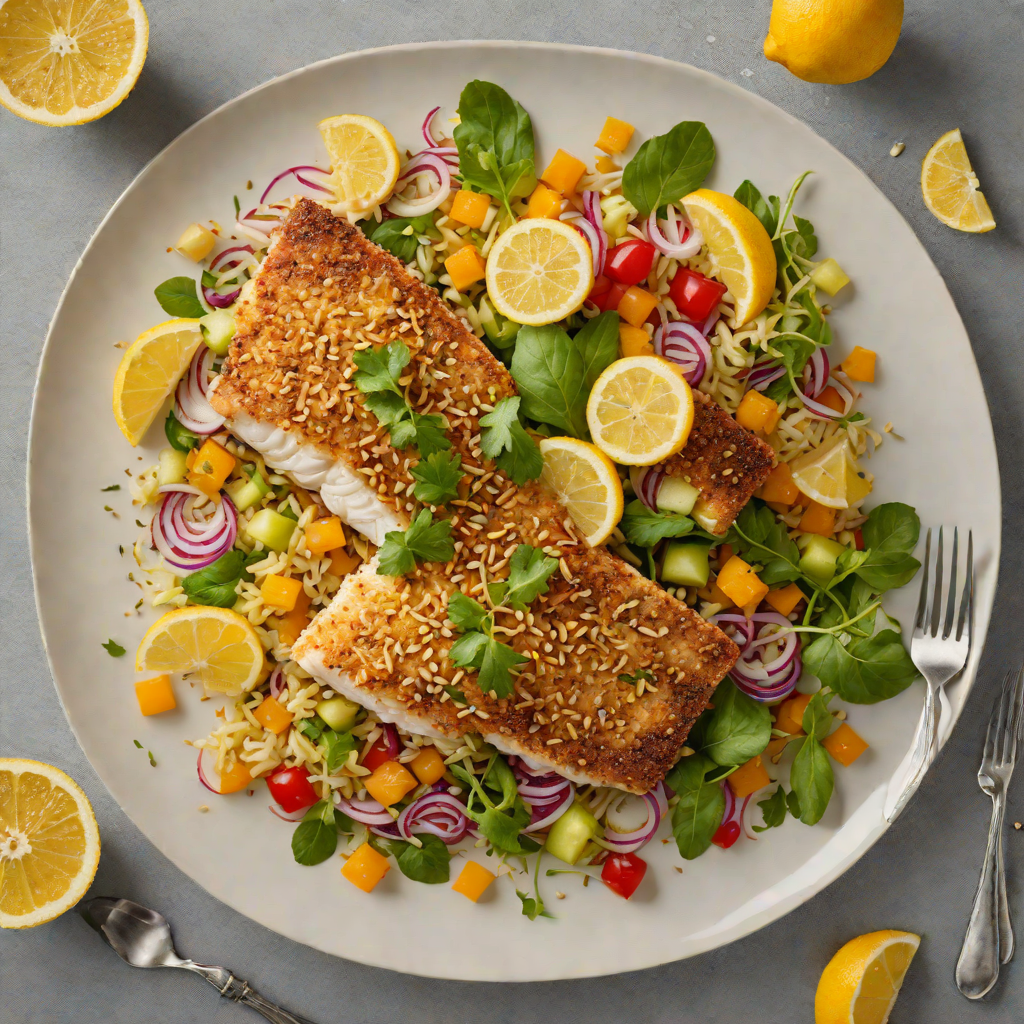 Macadamia-Crusted Barramundi with Citrus Salad