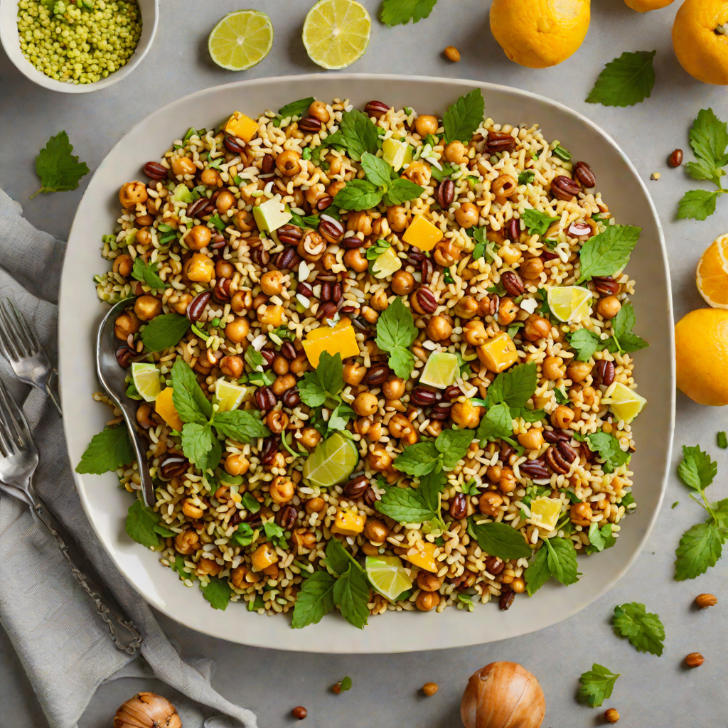 Citrus-Mint Quinoa Salad with Roasted Chickpeas