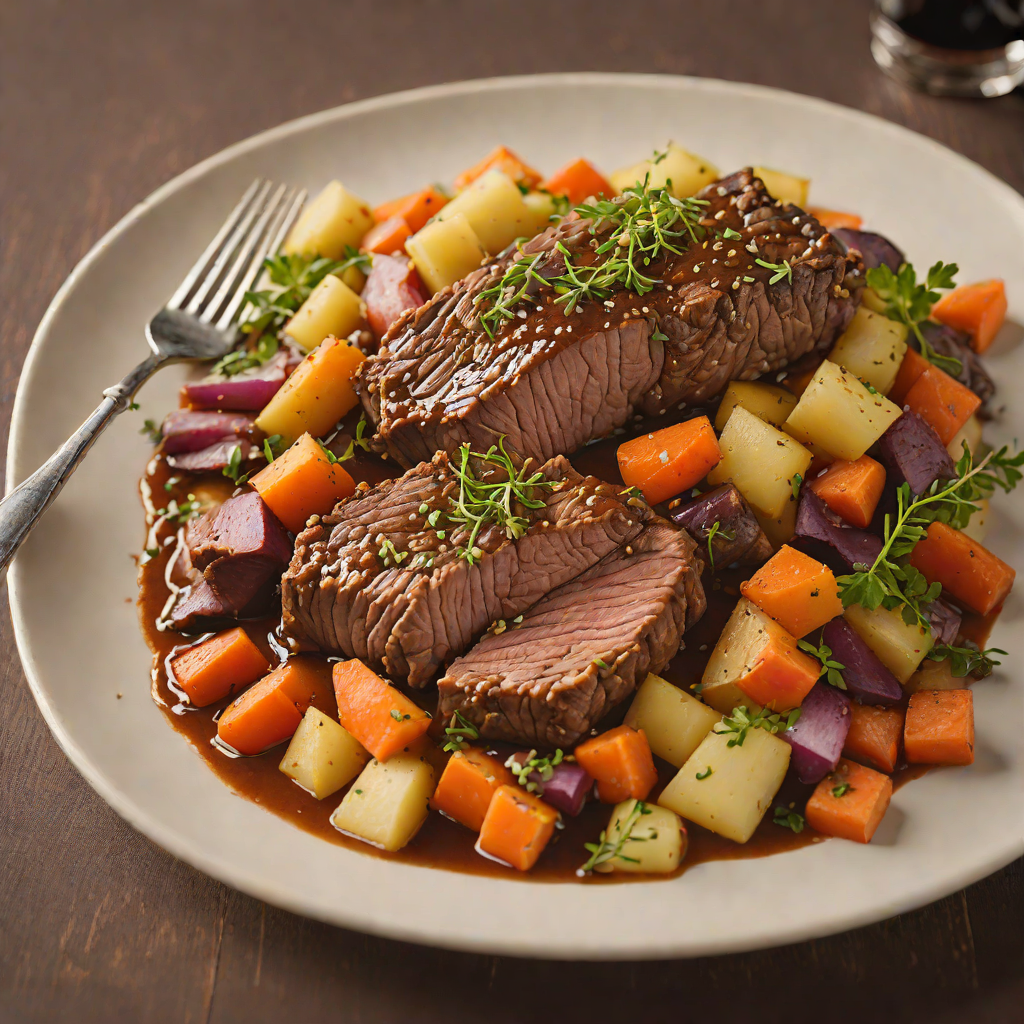 Half-Pint Stout-Braised Beef with Root Vegetables