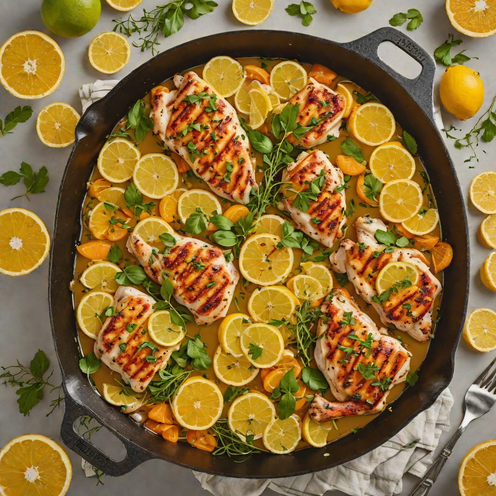Half-and-Half Citrus Herb Chicken Skillet