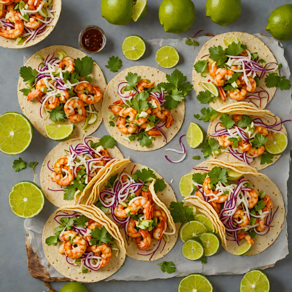 Citrus Mezcal Shrimp Tacos with Cilantro Slaw