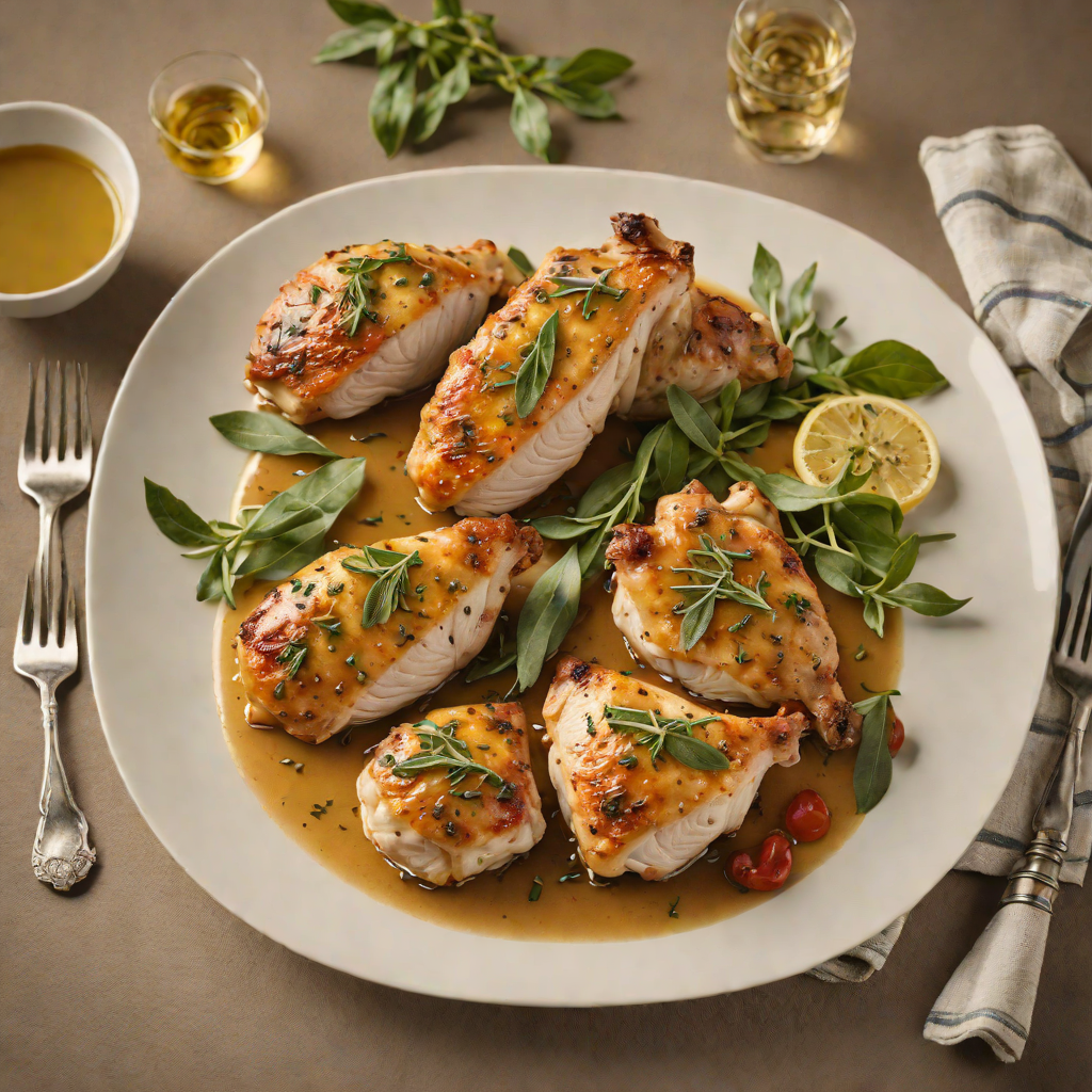 Italian Pan-Seared Chicken with White Wine and Sage