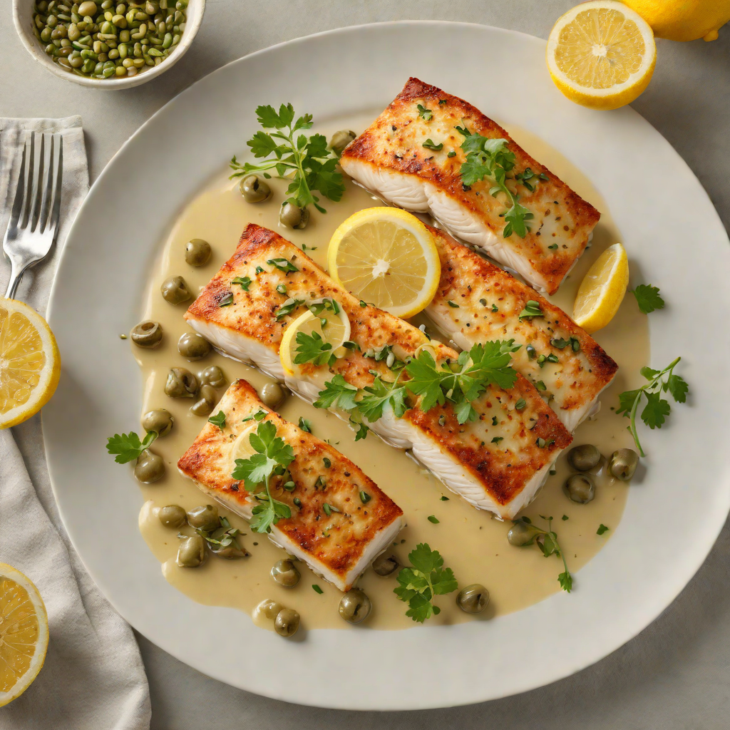 Pan-Seared Lake Michigan Walleye with Lemon Caper Sauce