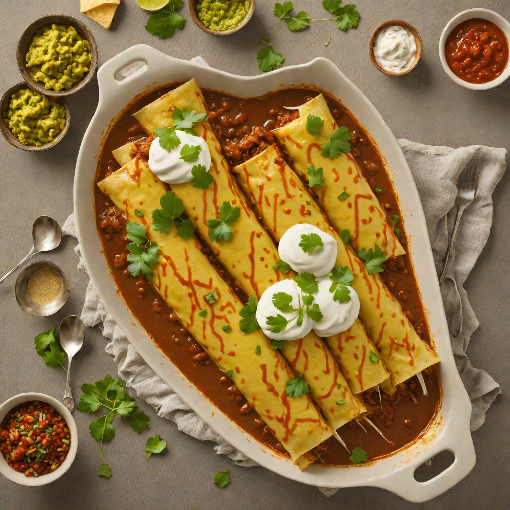 Ancho Chile and Cheese Enchiladas with Roasted Tomatillo Sauce