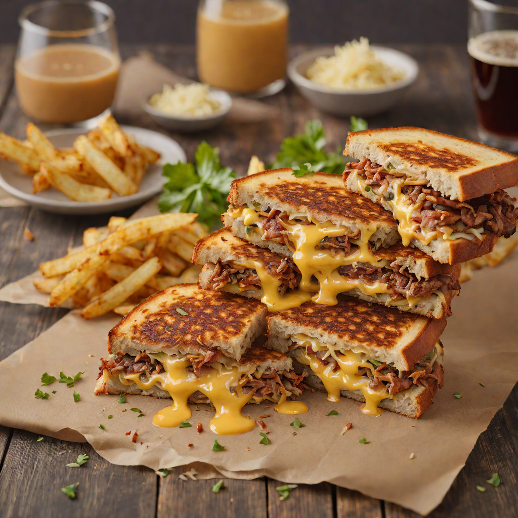 Texas Bacon Patty Melt with Crispy Hashbrowns