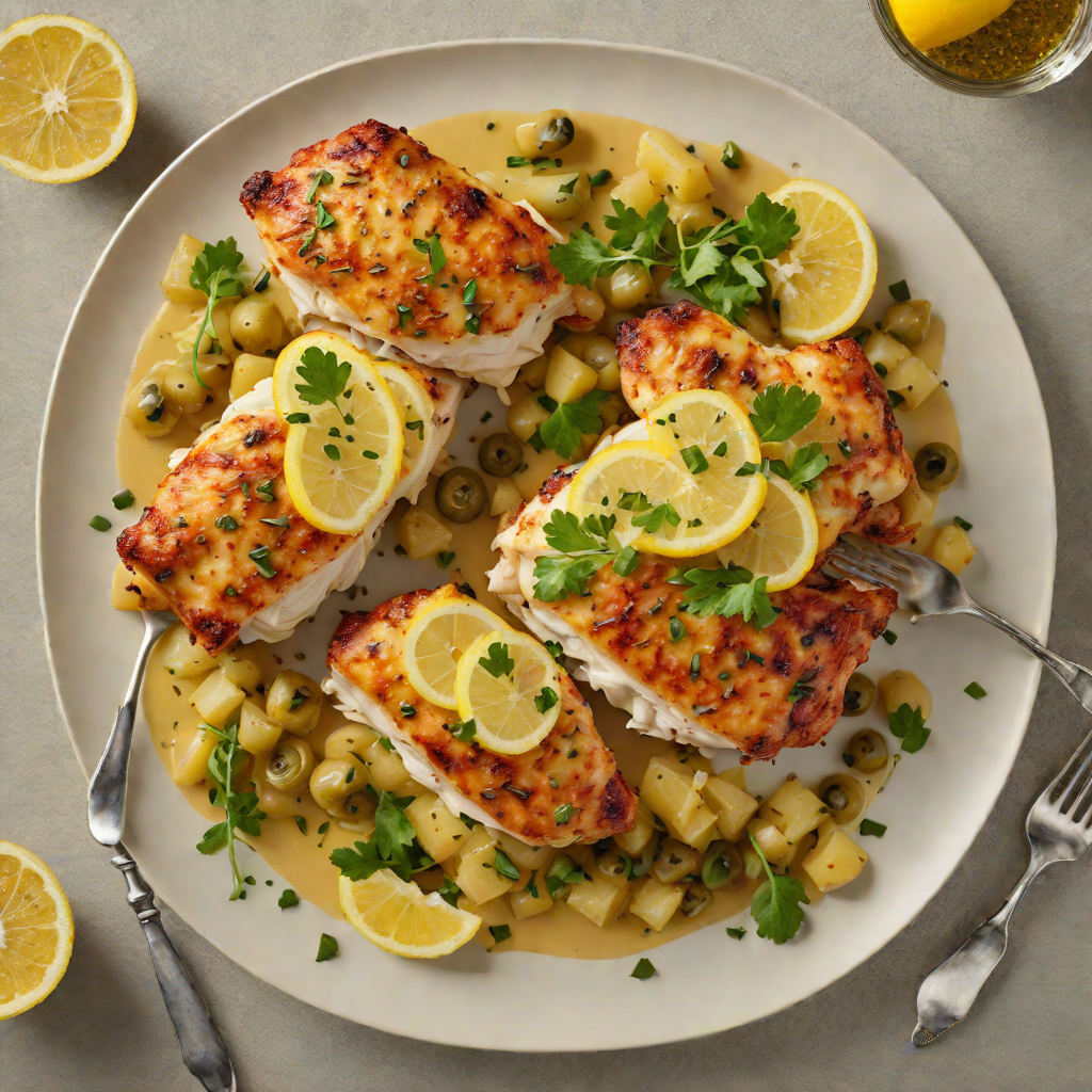 Crisp Pan-Seared Chicken with Lemon Caper Sauce