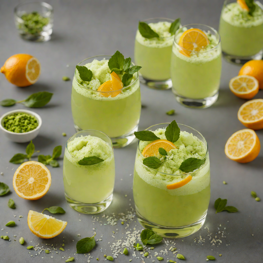 Matcha-Infused Gin Fizz with Citrus and Egg White