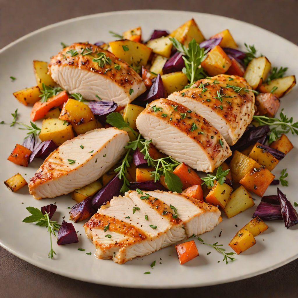 Pan-Seared Chicken Breast with Roasted Root Vegetables