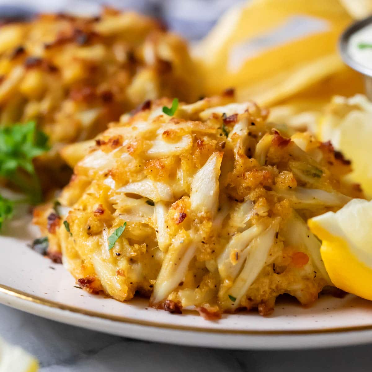 Maryland Inspired Crab Cake Stack