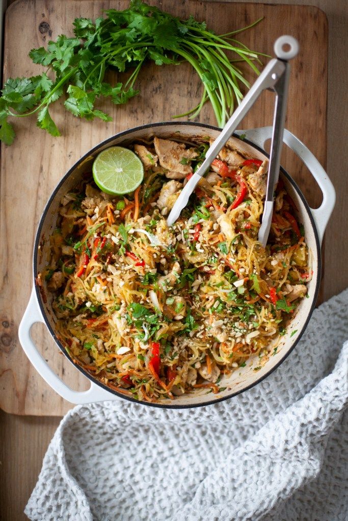 Invisible Boy-Inspired Spaghetti Squash Pad Thai