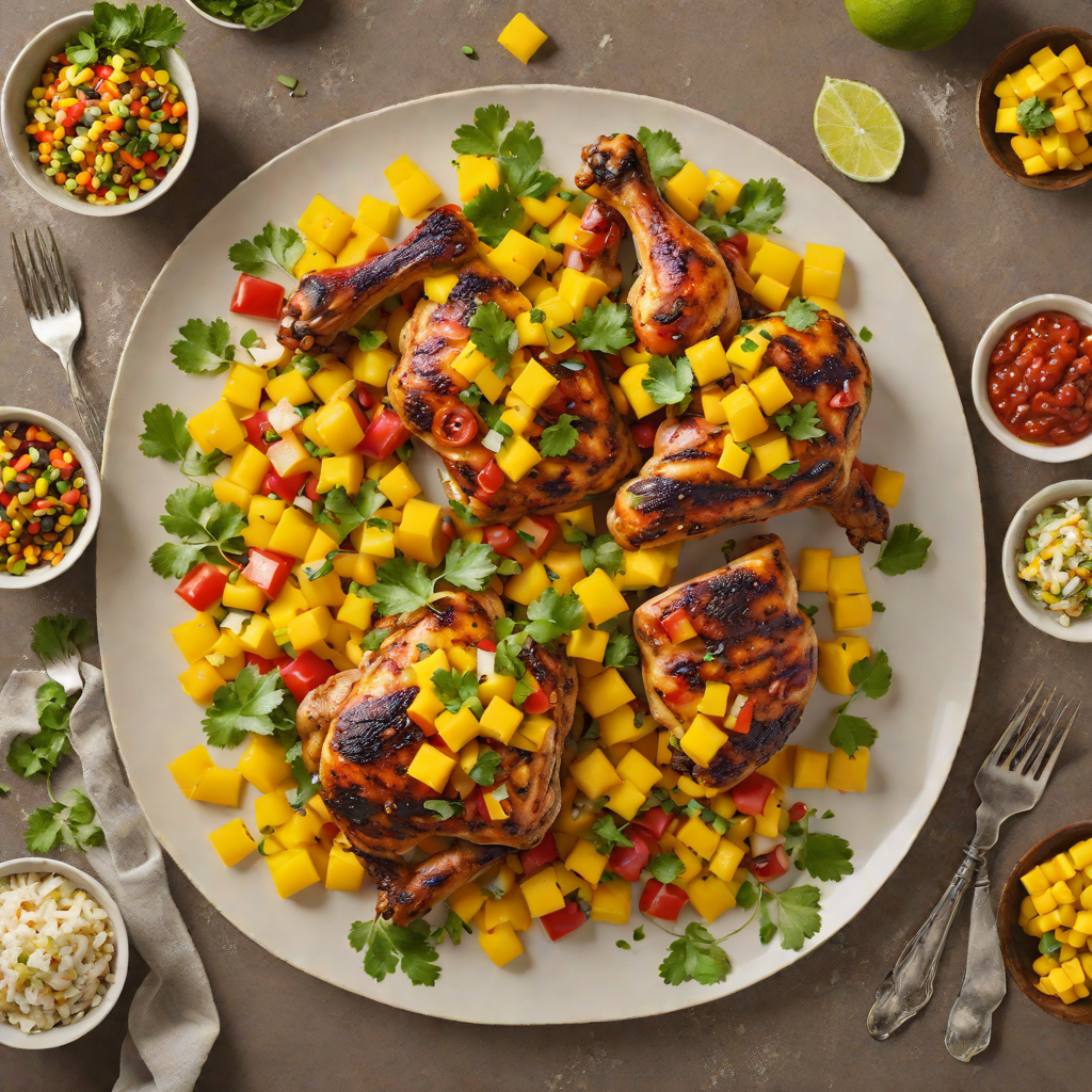 Roasted Caribbean-Spiced Chicken with Mango Salsa