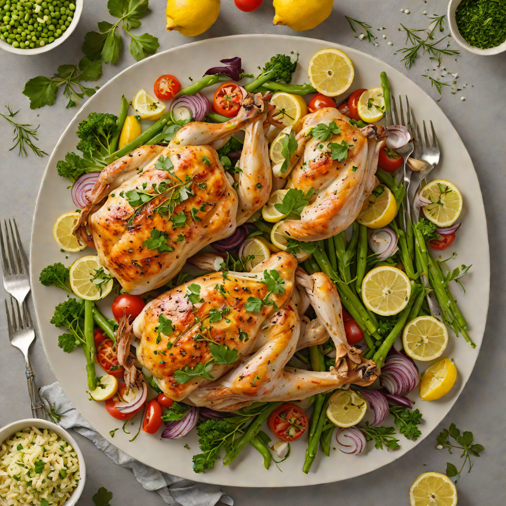 Roasted Lemon-Garlic Herb Chicken with Spring Vegetables
