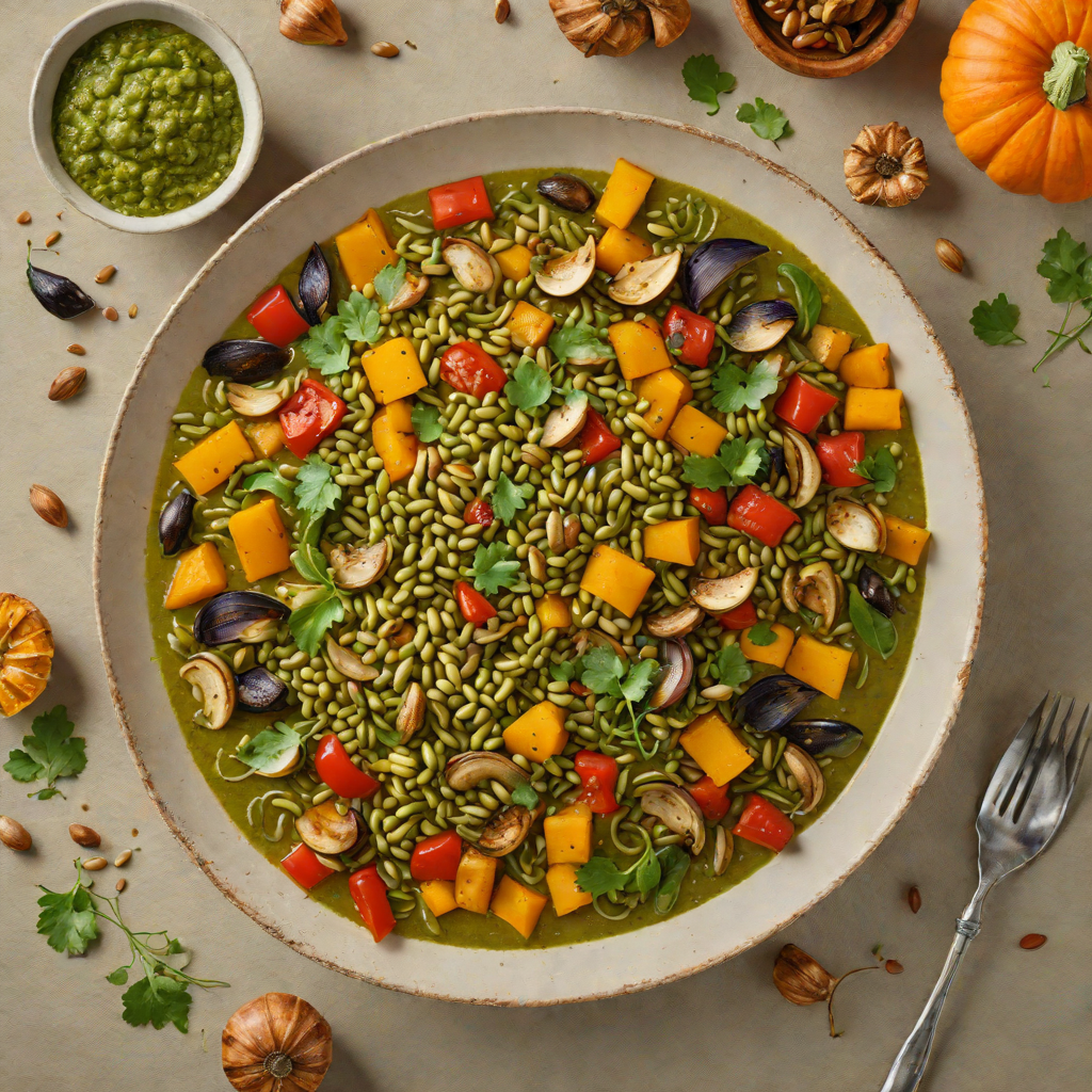 Pipian Verde Pumpkin Seed Sauce with Roasted Vegetables