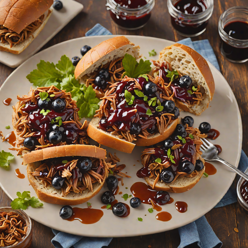 Slow-Smoked Pulled Pork with Maple-Blueberry BBQ Sauce