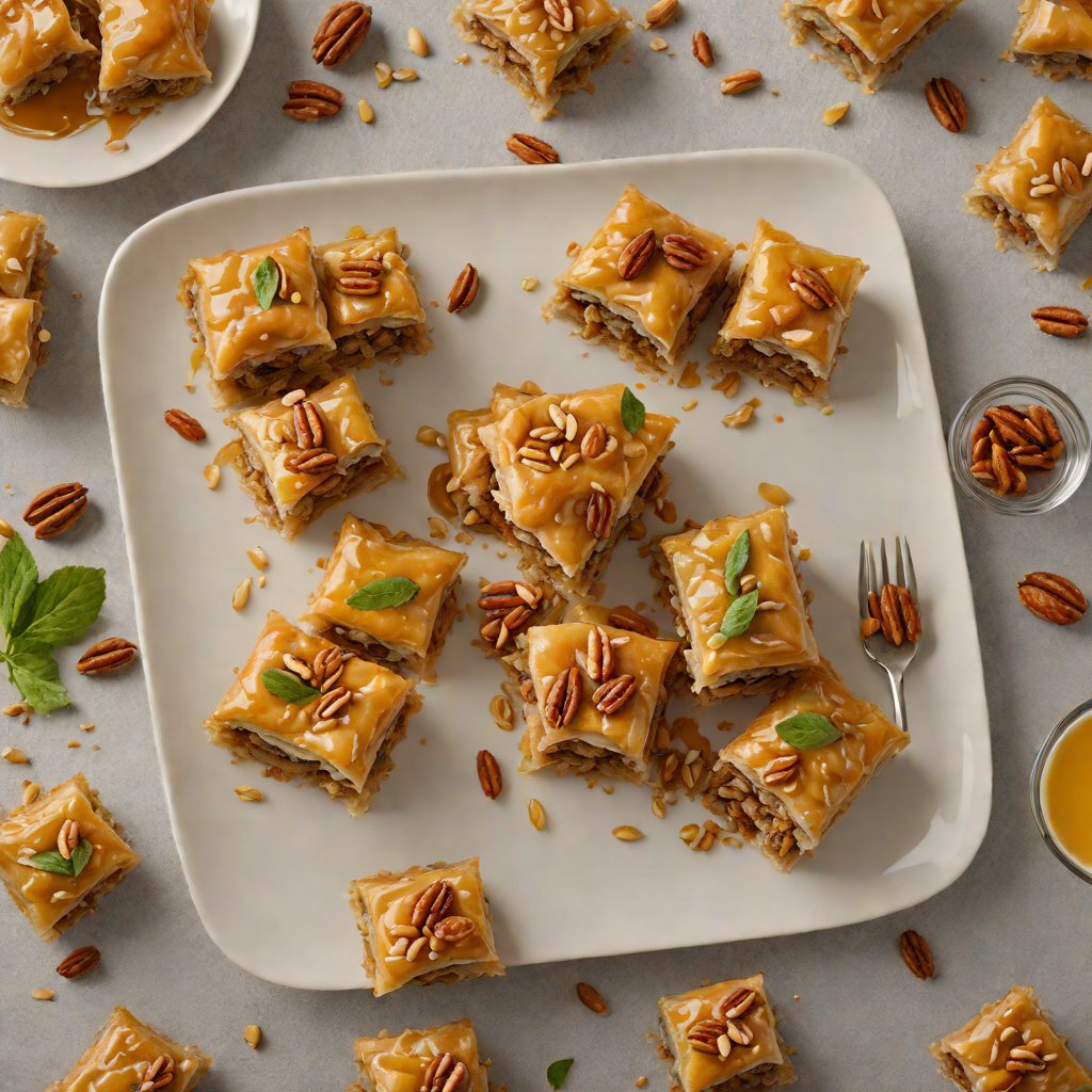Honey-Glazed Greek Yogurt Baklava with Walnuts