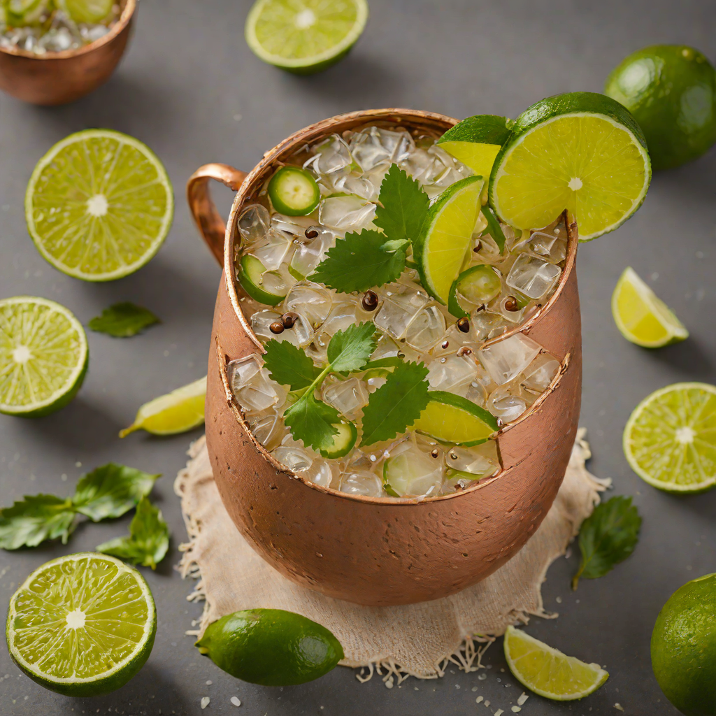 Spicy Mezcal Mule with Jalapeño and Lime
