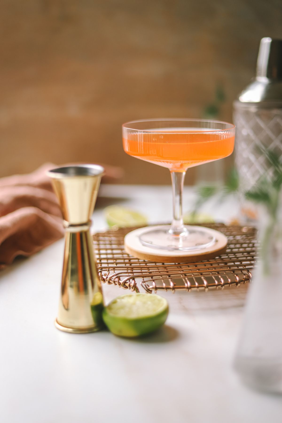 Naked and Famous Mezcal Cocktail with Aperol and Lime