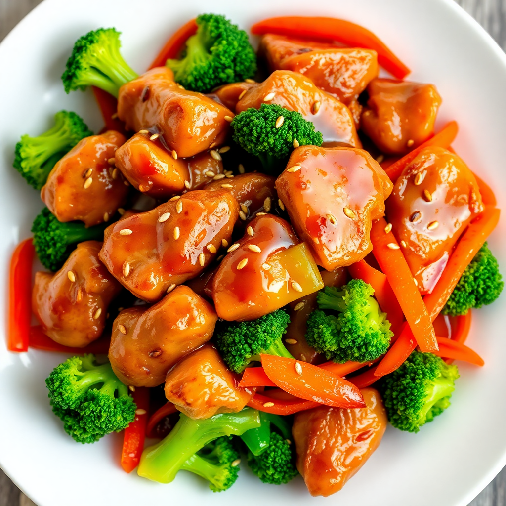 Quick Stir-Fried Chicken Cubes with Garlic and Soy Glaze