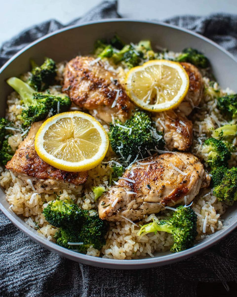 One-Pan Lemon Chicken Skillet with Broccoli and Garlic
