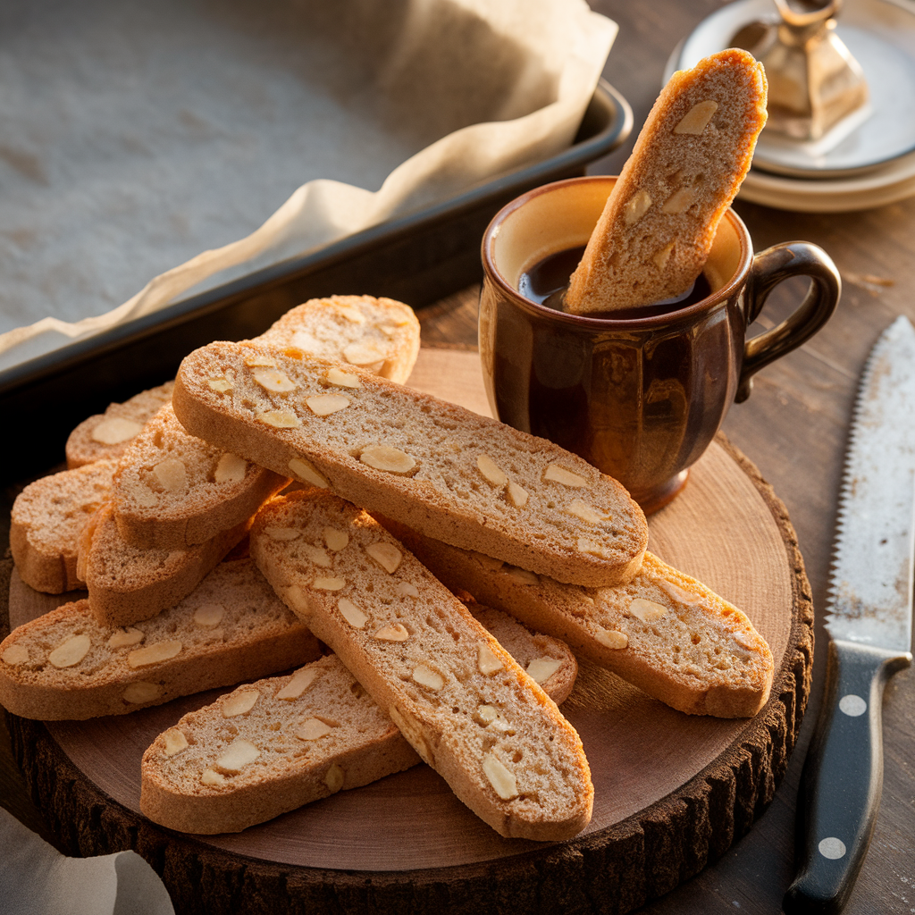 Pan-Fried Biscotti with Almonds and Orange Zest