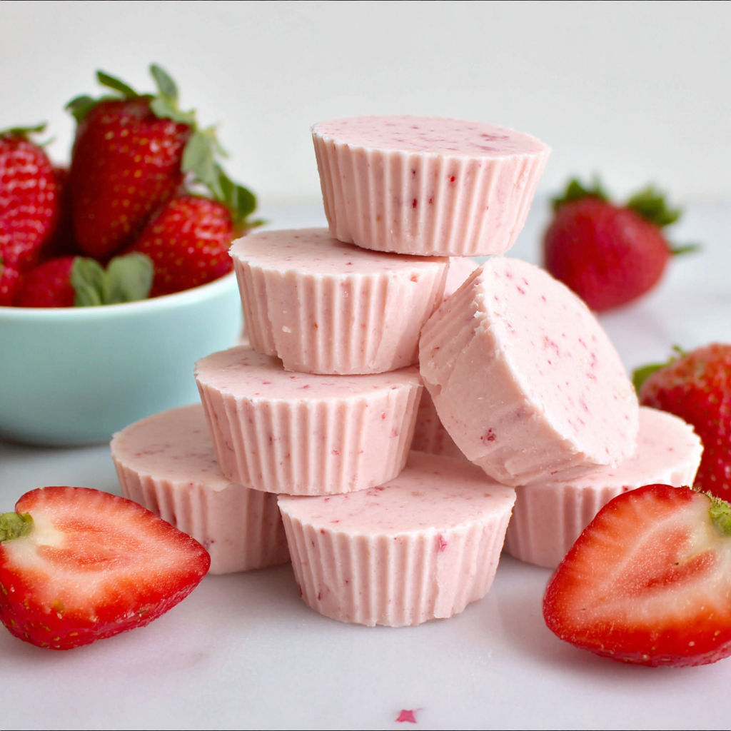 No-Bake Keto Strawberry Cheesecake Fat Bombs