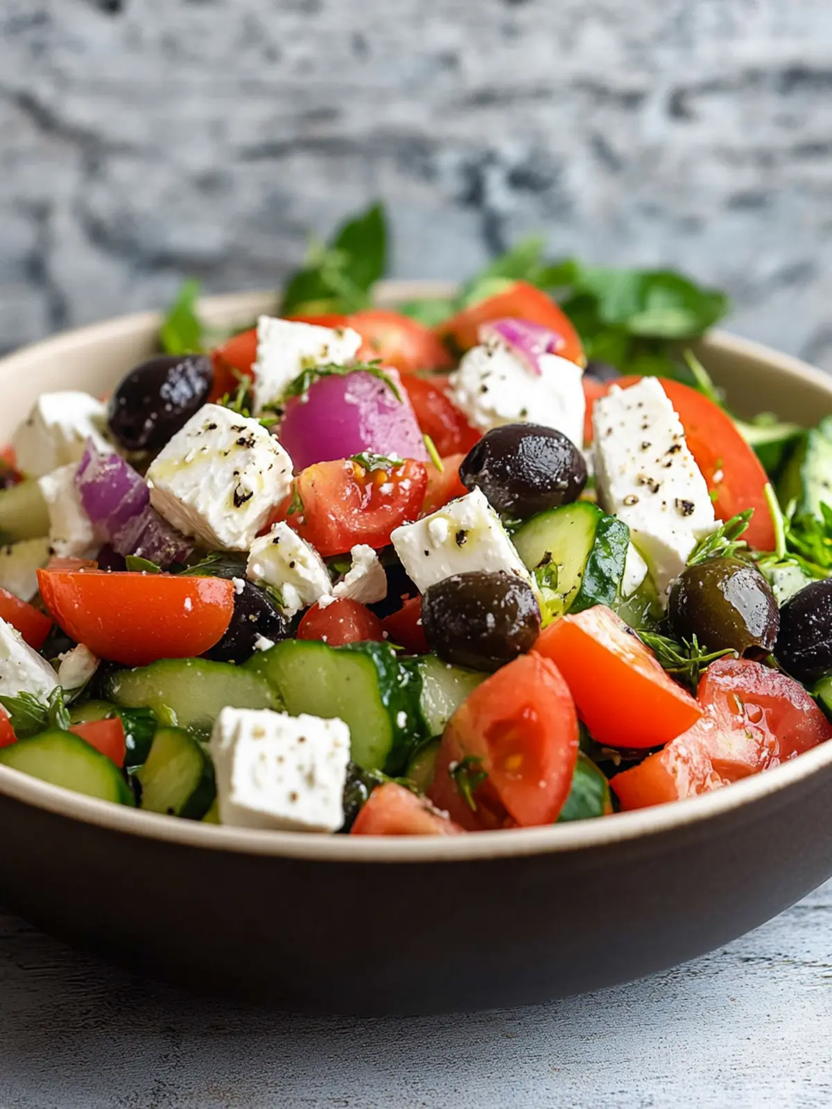 Classic Horiatiki Greek Village Salad