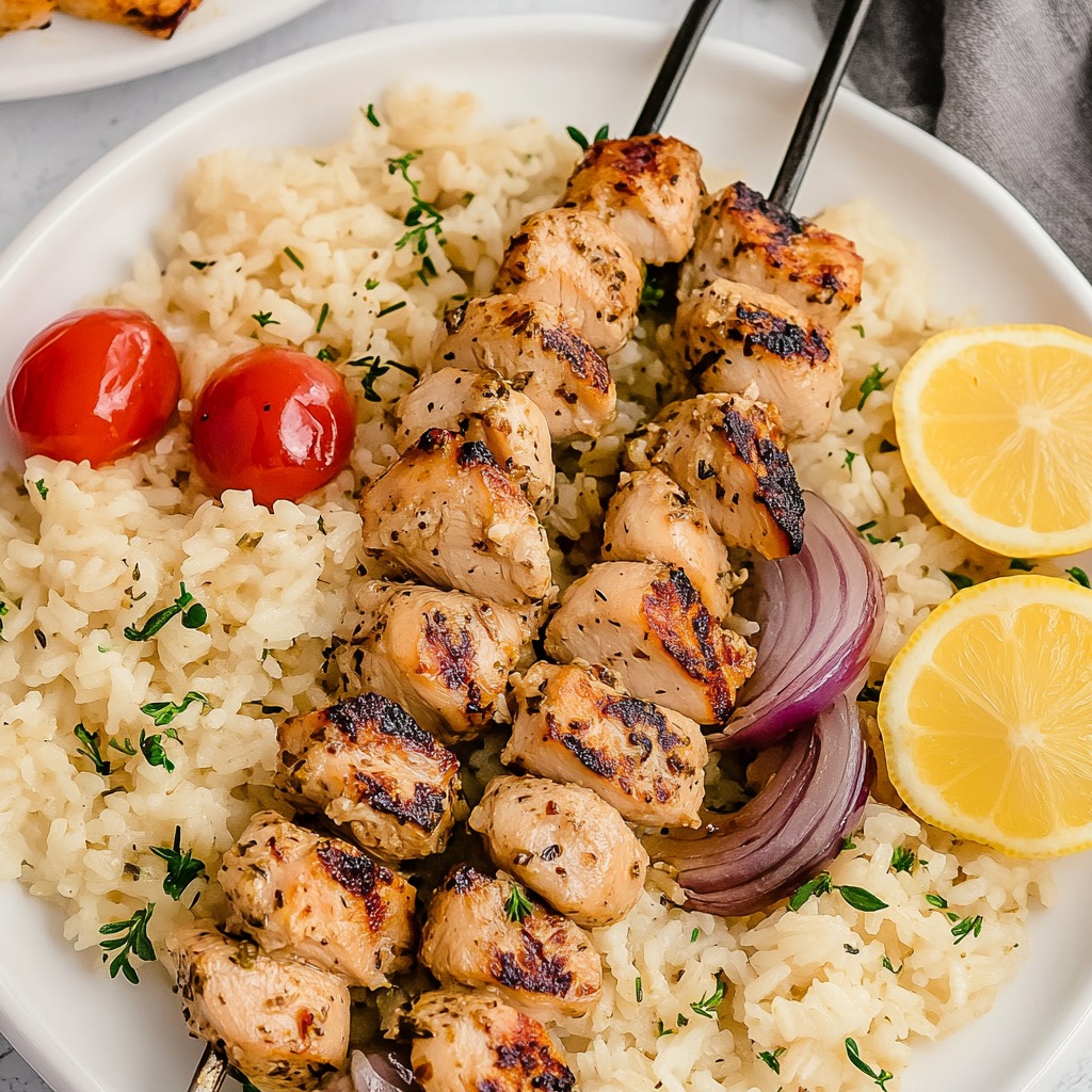 Simple Greek Lemon and Herb Chicken Souvlaki