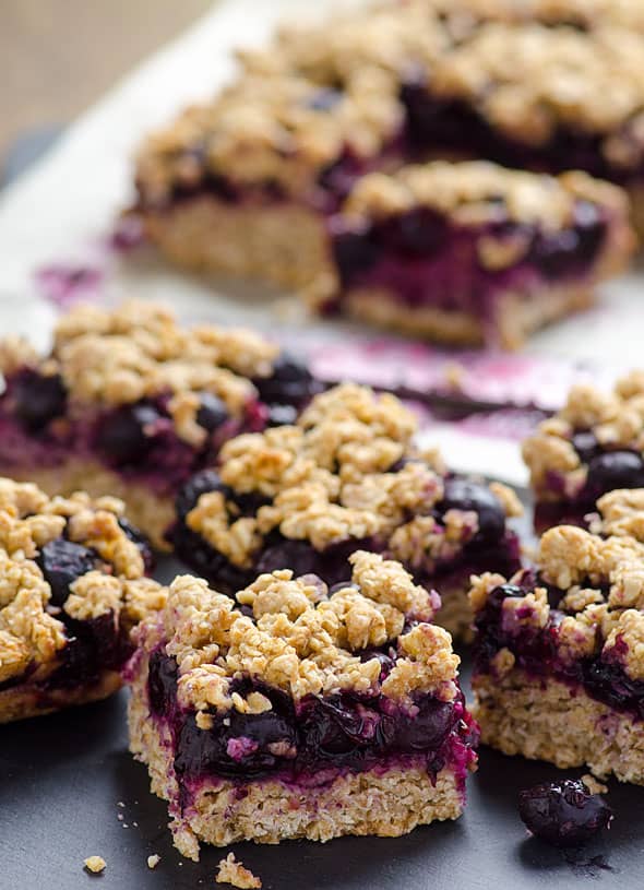 Quick Blueberry Crumb Bars with Oat Topping